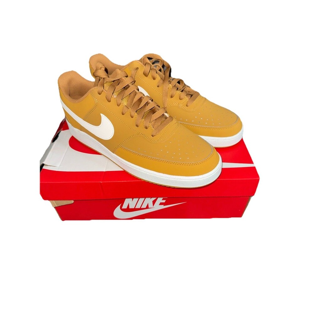 Nike Court Vision Low V2 NBK Men's Size 13 Nubuck Shoes Wheat Sail HV8139-700